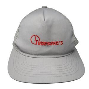 Timesavers Snapback Trucker Hat Gray One Size Adjustable Designer Award Headwear